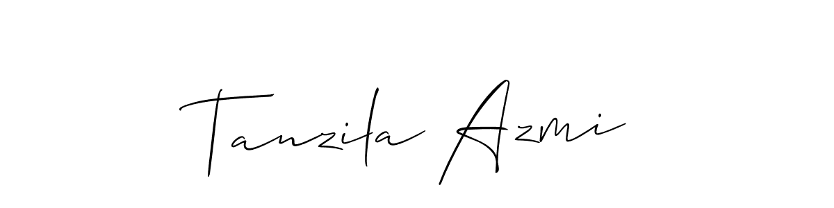 Design your own signature with our free online signature maker. With this signature software, you can create a handwritten (Allison_Script) signature for name Tanzila Azmi. Tanzila Azmi signature style 2 images and pictures png