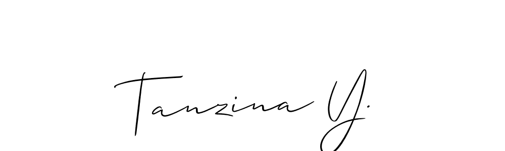 You should practise on your own different ways (Allison_Script) to write your name (Tanzina Y.) in signature. don't let someone else do it for you. Tanzina Y. signature style 2 images and pictures png