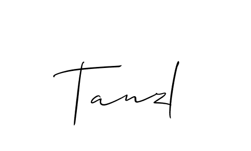 Make a beautiful signature design for name Tanzl. With this signature (Allison_Script) style, you can create a handwritten signature for free. Tanzl signature style 2 images and pictures png