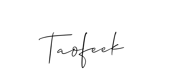 Taofeek stylish signature style. Best Handwritten Sign (Allison_Script) for my name. Handwritten Signature Collection Ideas for my name Taofeek. Taofeek signature style 2 images and pictures png