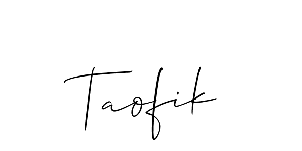 Also we have Taofik name is the best signature style. Create professional handwritten signature collection using Allison_Script autograph style. Taofik signature style 2 images and pictures png