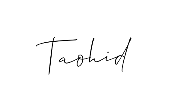 You should practise on your own different ways (Allison_Script) to write your name (Taohid) in signature. don't let someone else do it for you. Taohid signature style 2 images and pictures png