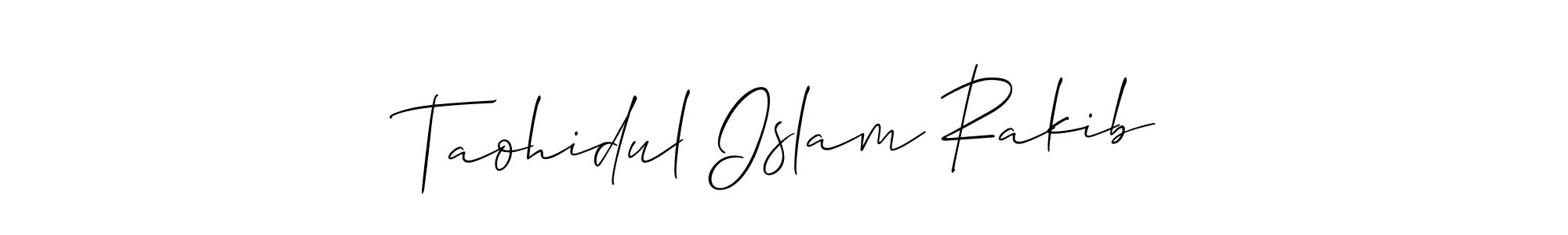 Make a beautiful signature design for name Taohidul Islam Rakib. With this signature (Allison_Script) style, you can create a handwritten signature for free. Taohidul Islam Rakib signature style 2 images and pictures png