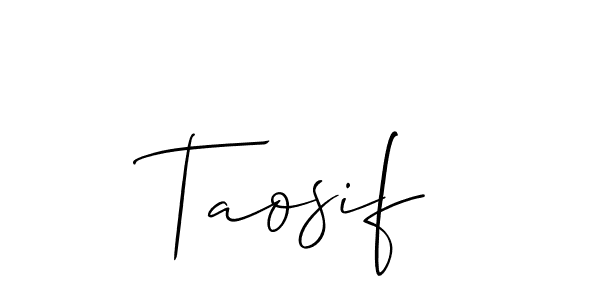 How to Draw Taosif signature style? Allison_Script is a latest design signature styles for name Taosif. Taosif signature style 2 images and pictures png