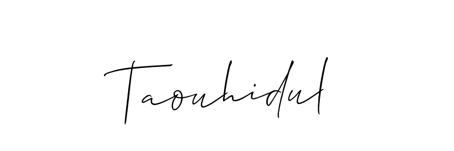 Make a beautiful signature design for name Taouhidul. Use this online signature maker to create a handwritten signature for free. Taouhidul signature style 2 images and pictures png