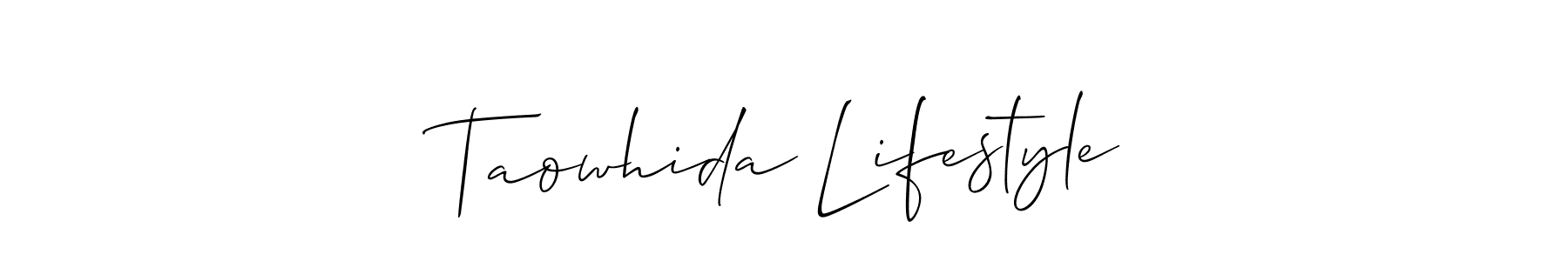 Check out images of Autograph of Taowhida Lifestyle name. Actor Taowhida Lifestyle Signature Style. Allison_Script is a professional sign style online. Taowhida Lifestyle signature style 2 images and pictures png