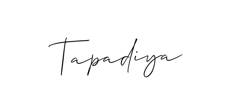Best and Professional Signature Style for Tapadiya. Allison_Script Best Signature Style Collection. Tapadiya signature style 2 images and pictures png