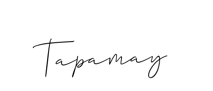 Similarly Allison_Script is the best handwritten signature design. Signature creator online .You can use it as an online autograph creator for name Tapamay. Tapamay signature style 2 images and pictures png