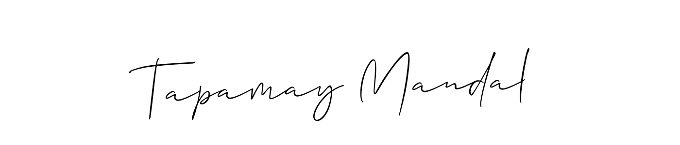 Use a signature maker to create a handwritten signature online. With this signature software, you can design (Allison_Script) your own signature for name Tapamay Mandal. Tapamay Mandal signature style 2 images and pictures png