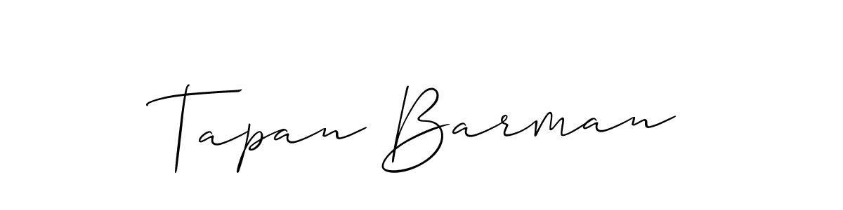 Make a beautiful signature design for name Tapan Barman. With this signature (Allison_Script) style, you can create a handwritten signature for free. Tapan Barman signature style 2 images and pictures png