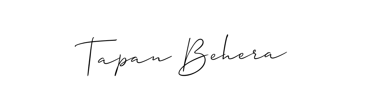 Design your own signature with our free online signature maker. With this signature software, you can create a handwritten (Allison_Script) signature for name Tapan Behera. Tapan Behera signature style 2 images and pictures png
