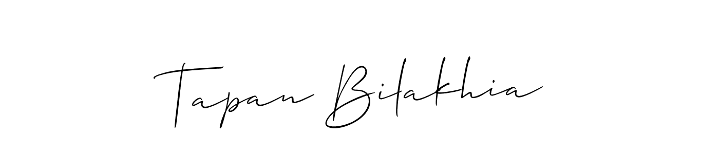 You should practise on your own different ways (Allison_Script) to write your name (Tapan Bilakhia) in signature. don't let someone else do it for you. Tapan Bilakhia signature style 2 images and pictures png