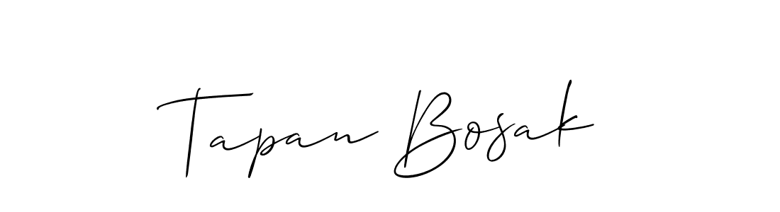 You should practise on your own different ways (Allison_Script) to write your name (Tapan Bosak) in signature. don't let someone else do it for you. Tapan Bosak signature style 2 images and pictures png