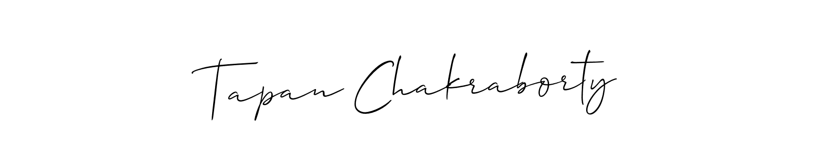 Create a beautiful signature design for name Tapan Chakraborty. With this signature (Allison_Script) fonts, you can make a handwritten signature for free. Tapan Chakraborty signature style 2 images and pictures png