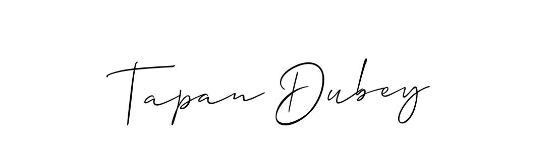 Create a beautiful signature design for name Tapan Dubey. With this signature (Allison_Script) fonts, you can make a handwritten signature for free. Tapan Dubey signature style 2 images and pictures png