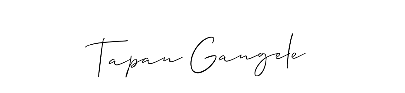 Make a short Tapan Gangele signature style. Manage your documents anywhere anytime using Allison_Script. Create and add eSignatures, submit forms, share and send files easily. Tapan Gangele signature style 2 images and pictures png