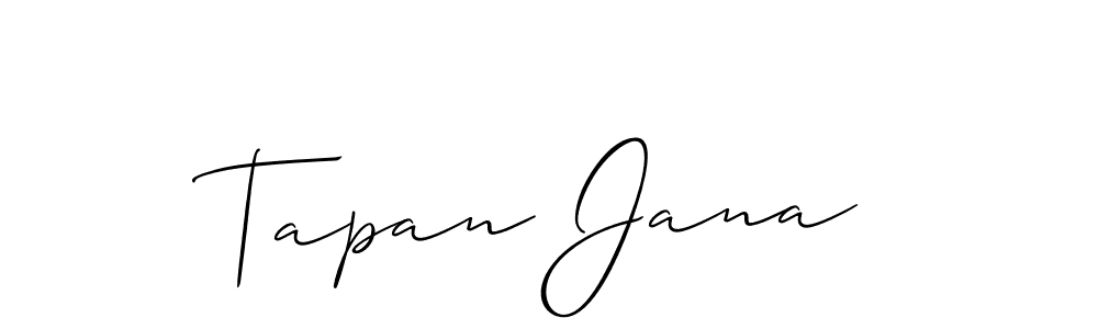 if you are searching for the best signature style for your name Tapan Jana. so please give up your signature search. here we have designed multiple signature styles  using Allison_Script. Tapan Jana signature style 2 images and pictures png