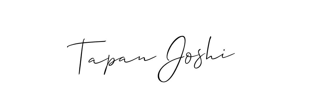 You should practise on your own different ways (Allison_Script) to write your name (Tapan Joshi) in signature. don't let someone else do it for you. Tapan Joshi signature style 2 images and pictures png