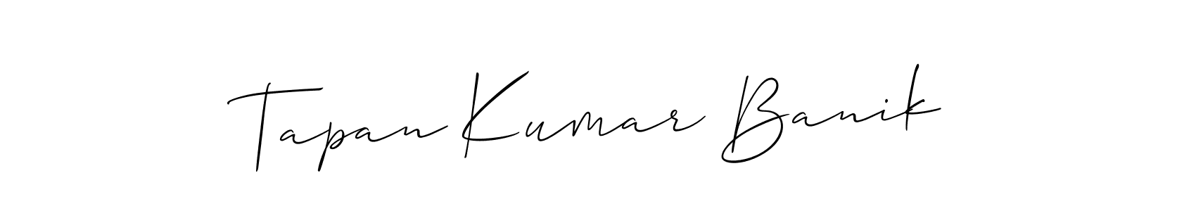 Also we have Tapan Kumar Banik name is the best signature style. Create professional handwritten signature collection using Allison_Script autograph style. Tapan Kumar Banik signature style 2 images and pictures png