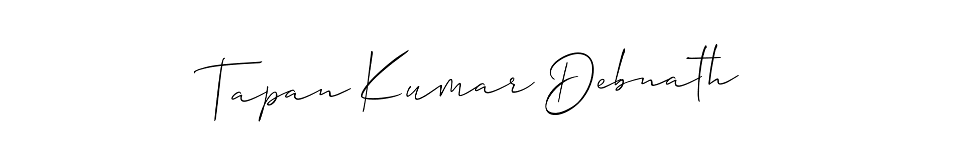 Also You can easily find your signature by using the search form. We will create Tapan Kumar Debnath name handwritten signature images for you free of cost using Allison_Script sign style. Tapan Kumar Debnath signature style 2 images and pictures png