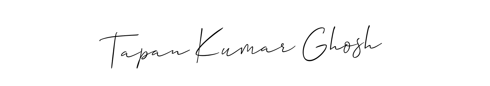 The best way (Allison_Script) to make a short signature is to pick only two or three words in your name. The name Tapan Kumar Ghosh include a total of six letters. For converting this name. Tapan Kumar Ghosh signature style 2 images and pictures png