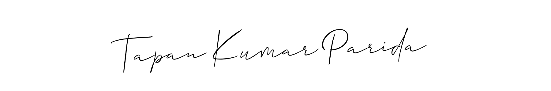 Tapan Kumar Parida stylish signature style. Best Handwritten Sign (Allison_Script) for my name. Handwritten Signature Collection Ideas for my name Tapan Kumar Parida. Tapan Kumar Parida signature style 2 images and pictures png