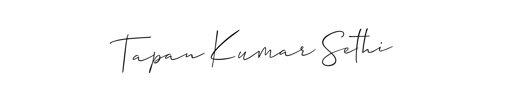 This is the best signature style for the Tapan Kumar Sethi name. Also you like these signature font (Allison_Script). Mix name signature. Tapan Kumar Sethi signature style 2 images and pictures png