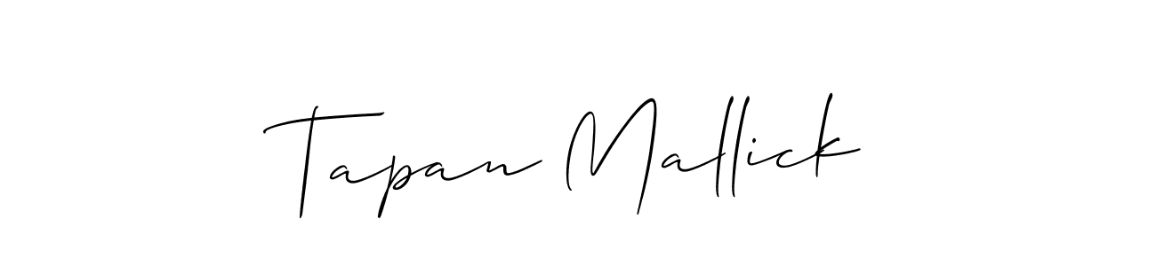 Tapan Mallick stylish signature style. Best Handwritten Sign (Allison_Script) for my name. Handwritten Signature Collection Ideas for my name Tapan Mallick. Tapan Mallick signature style 2 images and pictures png