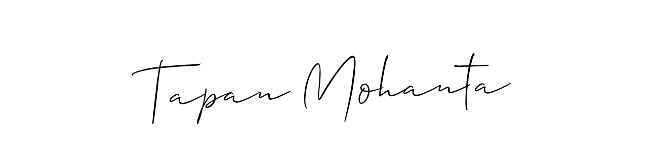 Use a signature maker to create a handwritten signature online. With this signature software, you can design (Allison_Script) your own signature for name Tapan Mohanta. Tapan Mohanta signature style 2 images and pictures png