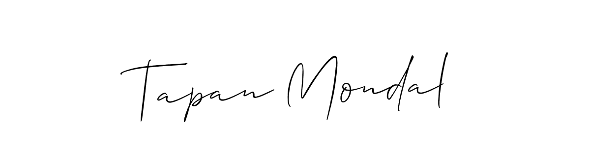How to make Tapan Mondal name signature. Use Allison_Script style for creating short signs online. This is the latest handwritten sign. Tapan Mondal signature style 2 images and pictures png