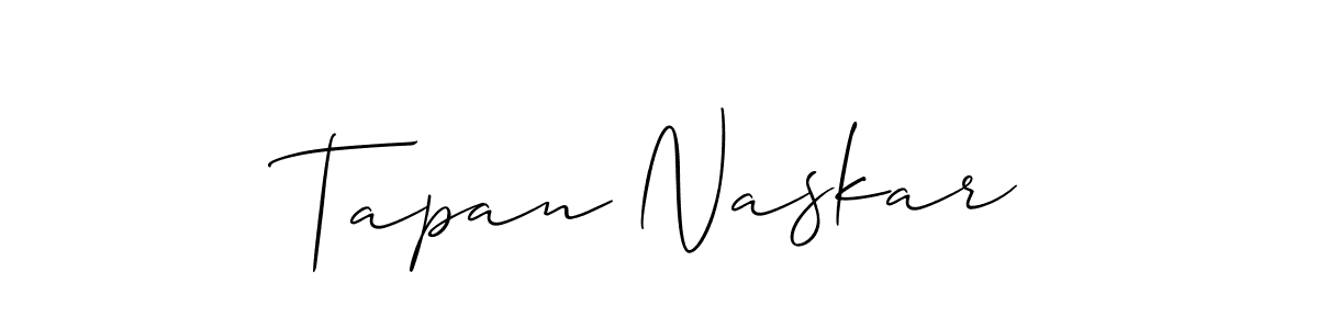 Create a beautiful signature design for name Tapan Naskar. With this signature (Allison_Script) fonts, you can make a handwritten signature for free. Tapan Naskar signature style 2 images and pictures png