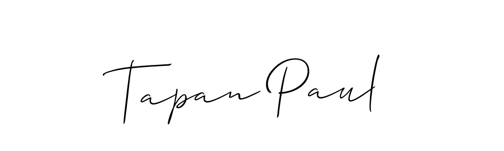 How to make Tapan Paul name signature. Use Allison_Script style for creating short signs online. This is the latest handwritten sign. Tapan Paul signature style 2 images and pictures png