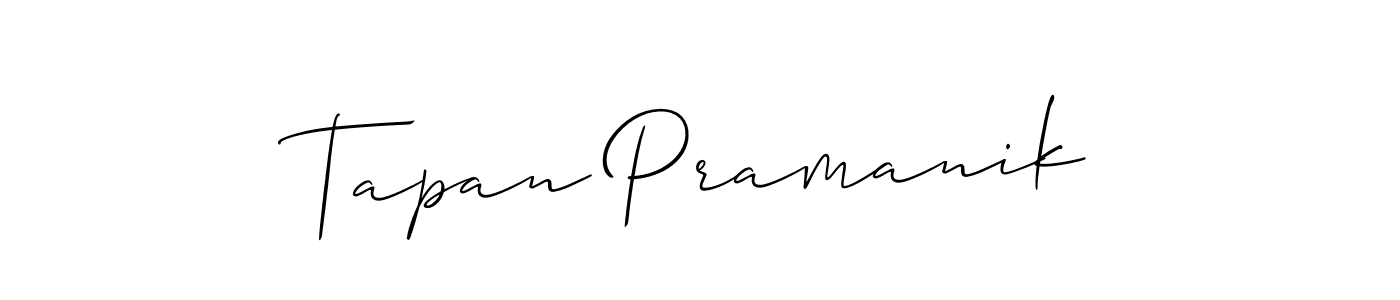 Also we have Tapan Pramanik name is the best signature style. Create professional handwritten signature collection using Allison_Script autograph style. Tapan Pramanik signature style 2 images and pictures png