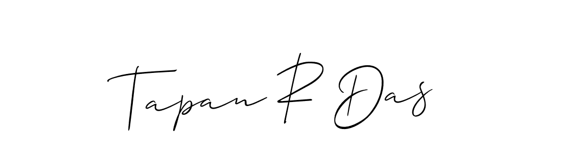 Use a signature maker to create a handwritten signature online. With this signature software, you can design (Allison_Script) your own signature for name Tapan R Das. Tapan R Das signature style 2 images and pictures png