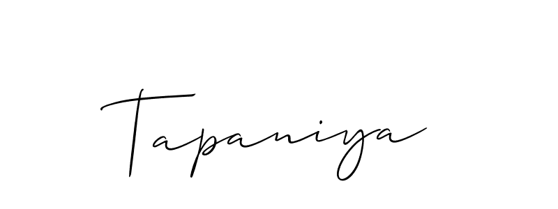 How to make Tapaniya name signature. Use Allison_Script style for creating short signs online. This is the latest handwritten sign. Tapaniya signature style 2 images and pictures png