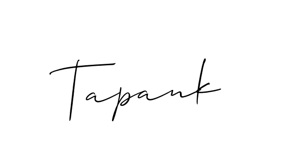 Use a signature maker to create a handwritten signature online. With this signature software, you can design (Allison_Script) your own signature for name Tapank. Tapank signature style 2 images and pictures png