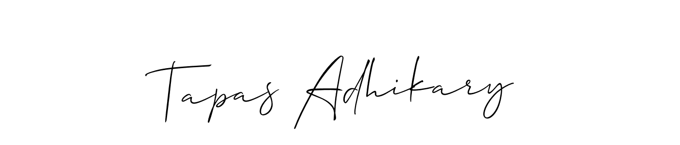 It looks lik you need a new signature style for name Tapas Adhikary. Design unique handwritten (Allison_Script) signature with our free signature maker in just a few clicks. Tapas Adhikary signature style 2 images and pictures png