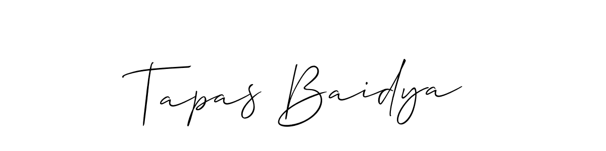 You can use this online signature creator to create a handwritten signature for the name Tapas Baidya. This is the best online autograph maker. Tapas Baidya signature style 2 images and pictures png