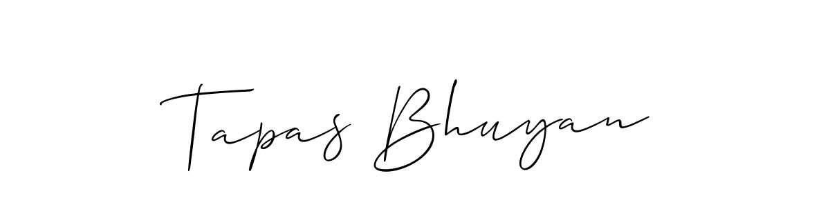 It looks lik you need a new signature style for name Tapas Bhuyan. Design unique handwritten (Allison_Script) signature with our free signature maker in just a few clicks. Tapas Bhuyan signature style 2 images and pictures png