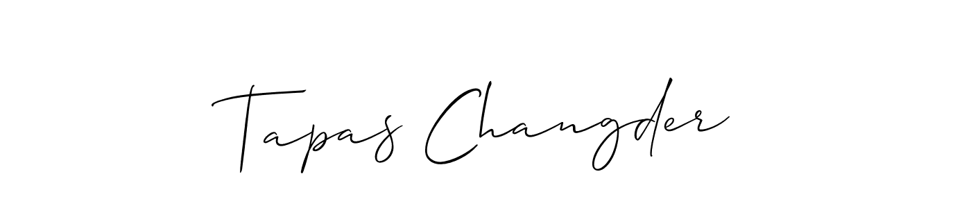 Make a short Tapas Changder signature style. Manage your documents anywhere anytime using Allison_Script. Create and add eSignatures, submit forms, share and send files easily. Tapas Changder signature style 2 images and pictures png