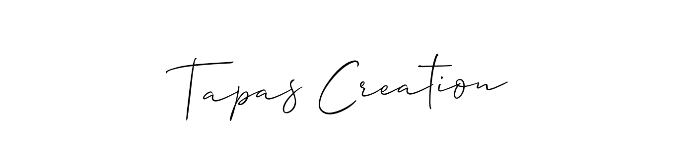 See photos of Tapas Creation official signature by Spectra . Check more albums & portfolios. Read reviews & check more about Allison_Script font. Tapas Creation signature style 2 images and pictures png