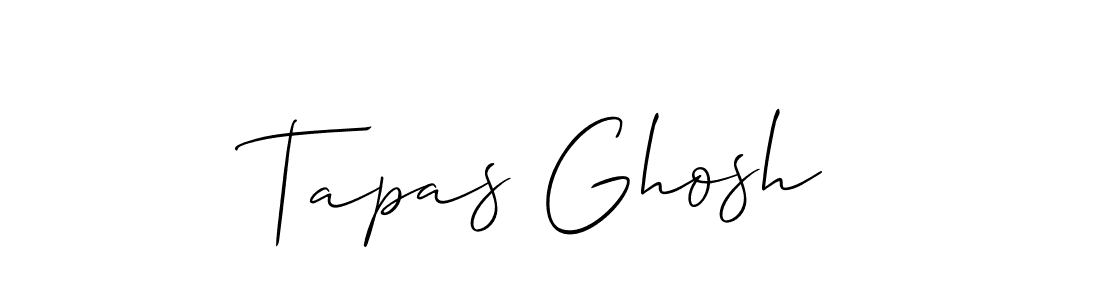 You should practise on your own different ways (Allison_Script) to write your name (Tapas Ghosh) in signature. don't let someone else do it for you. Tapas Ghosh signature style 2 images and pictures png