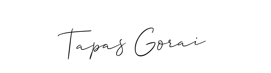 Use a signature maker to create a handwritten signature online. With this signature software, you can design (Allison_Script) your own signature for name Tapas Gorai. Tapas Gorai signature style 2 images and pictures png