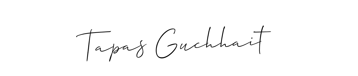 Design your own signature with our free online signature maker. With this signature software, you can create a handwritten (Allison_Script) signature for name Tapas Guchhait. Tapas Guchhait signature style 2 images and pictures png