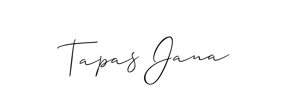 if you are searching for the best signature style for your name Tapas Jana. so please give up your signature search. here we have designed multiple signature styles  using Allison_Script. Tapas Jana signature style 2 images and pictures png