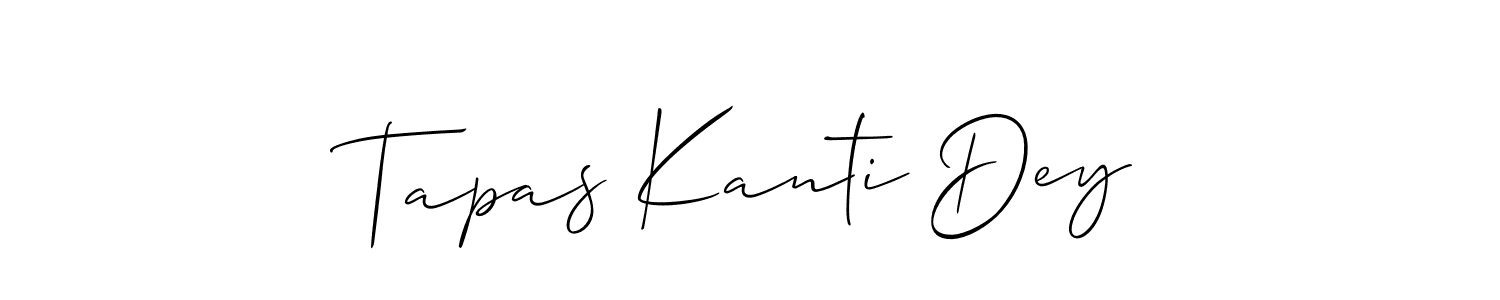 Design your own signature with our free online signature maker. With this signature software, you can create a handwritten (Allison_Script) signature for name Tapas Kanti Dey. Tapas Kanti Dey signature style 2 images and pictures png