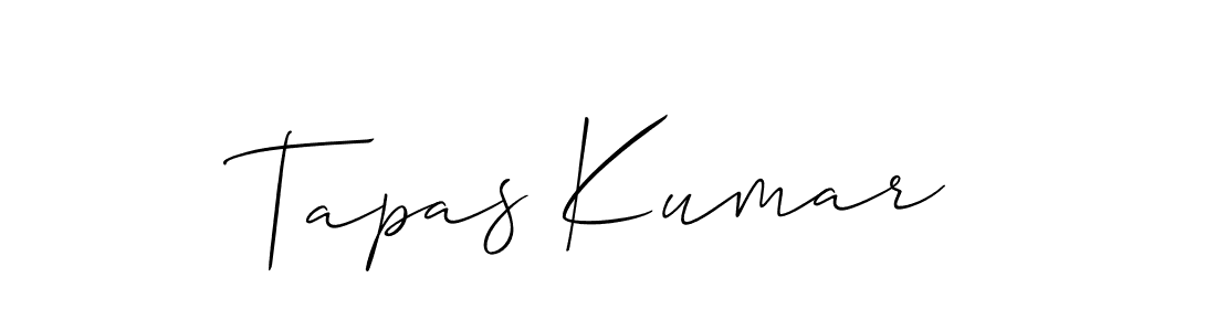 Use a signature maker to create a handwritten signature online. With this signature software, you can design (Allison_Script) your own signature for name Tapas Kumar. Tapas Kumar signature style 2 images and pictures png