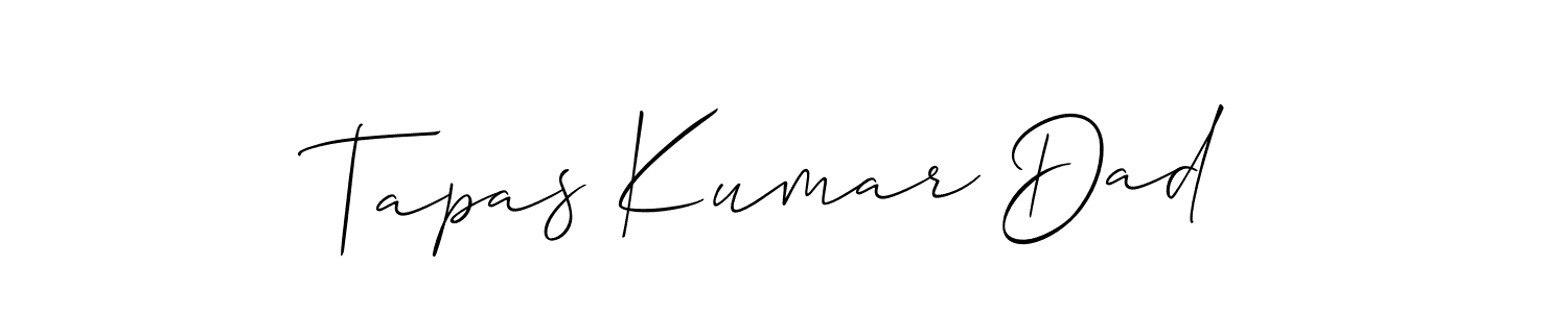 How to Draw Tapas Kumar Dad signature style? Allison_Script is a latest design signature styles for name Tapas Kumar Dad. Tapas Kumar Dad signature style 2 images and pictures png