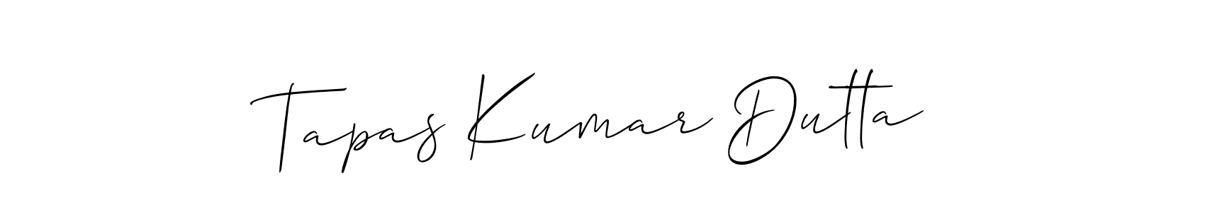 How to make Tapas Kumar Dutta signature? Allison_Script is a professional autograph style. Create handwritten signature for Tapas Kumar Dutta name. Tapas Kumar Dutta signature style 2 images and pictures png