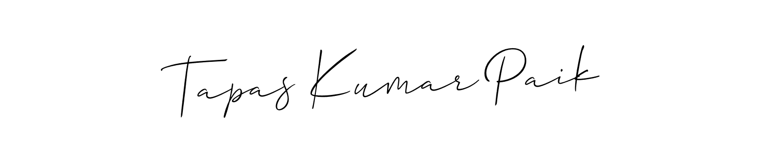 Also we have Tapas Kumar Paik name is the best signature style. Create professional handwritten signature collection using Allison_Script autograph style. Tapas Kumar Paik signature style 2 images and pictures png
